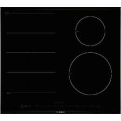 Bosch Logixx PIN675N17E 60cm FlexInduction Hob in Black with Steel Trim